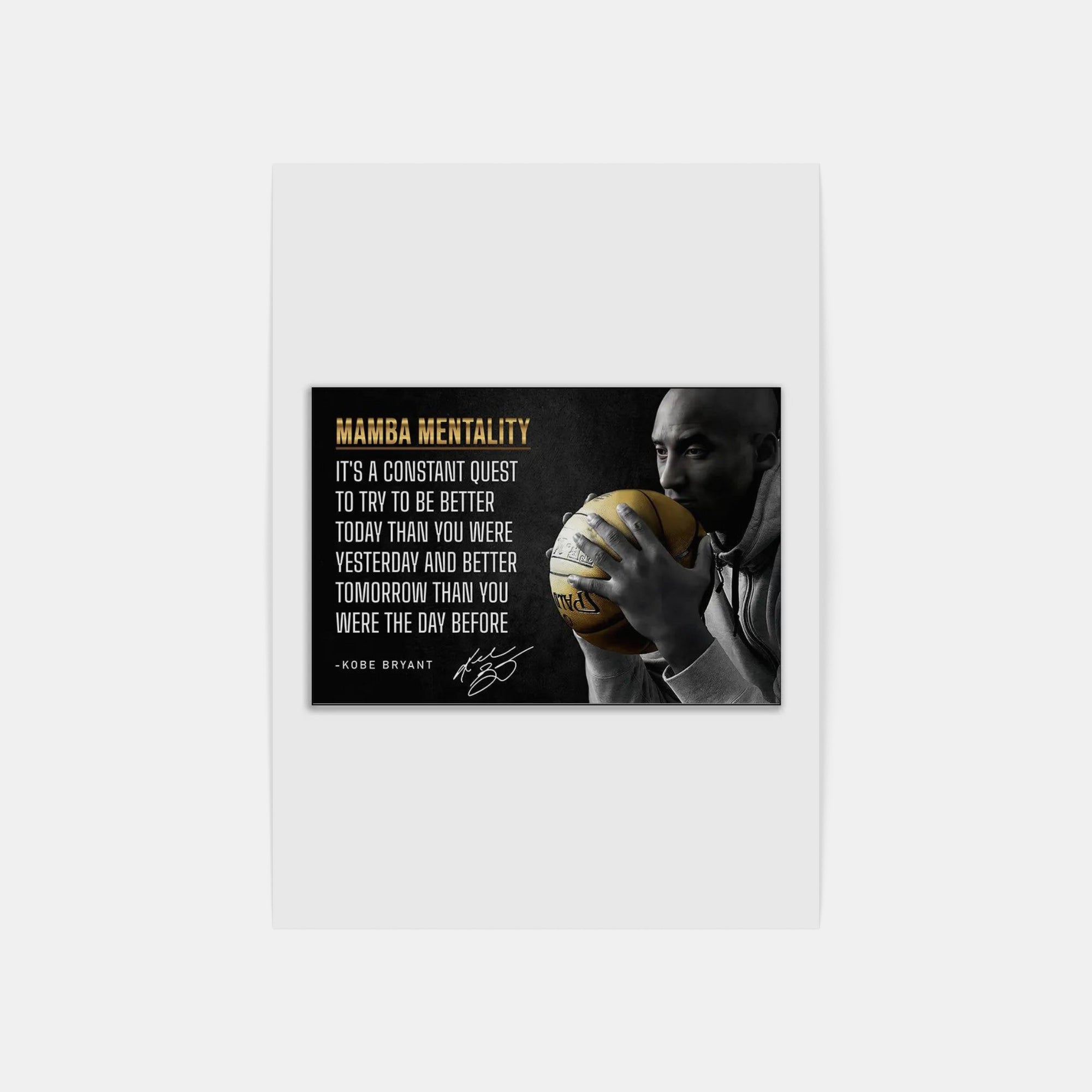 Plakat - Kobe Bryant Mamba mentality citat - admen.dk