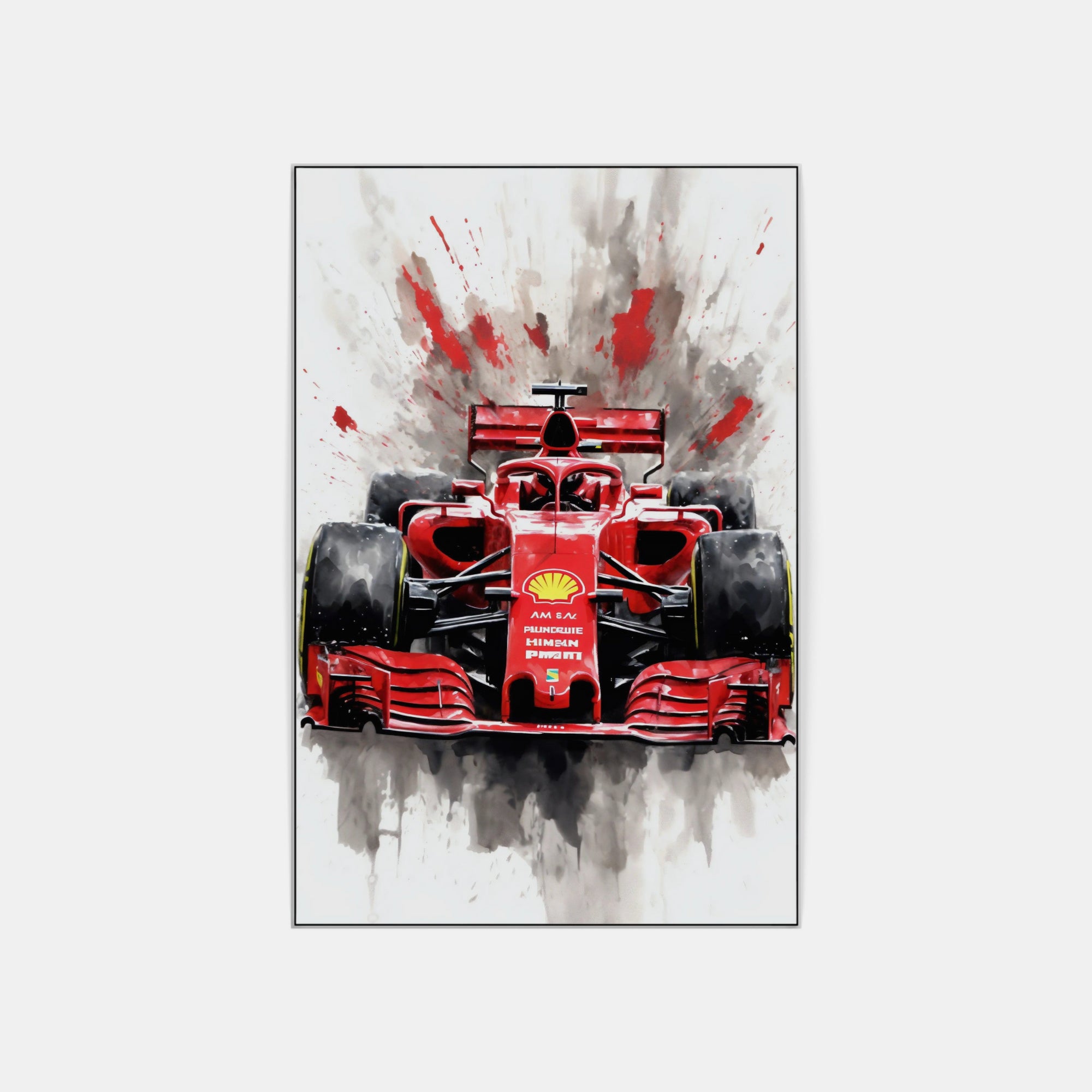 Plakat - Formel 1 Ferrari watercolor - admen.dk