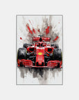 Plakat - Formel 1 Ferrari watercolor - admen.dk