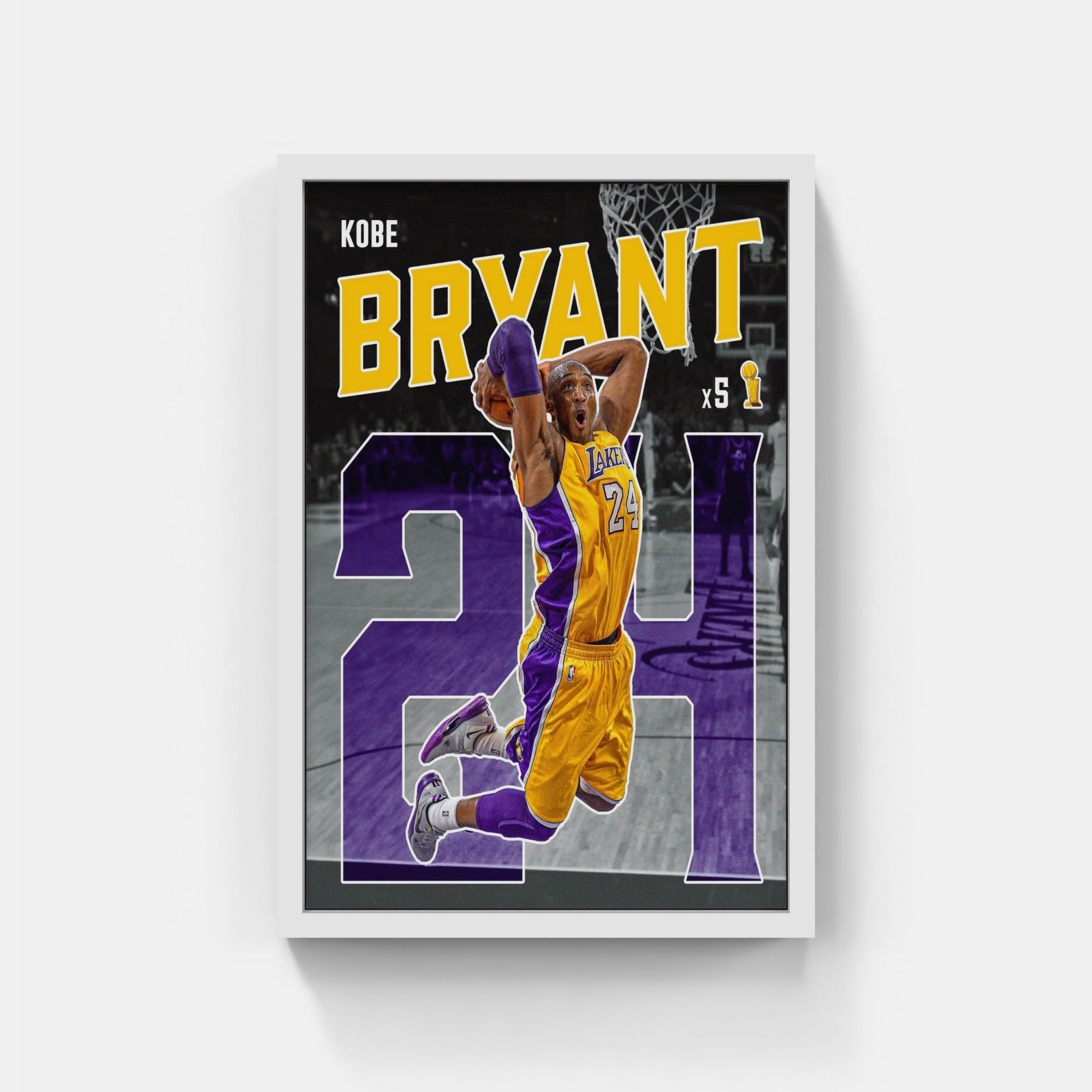 Plakat - Kobe Bryant i en flyvende fart - admen.dk