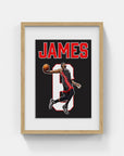 Plakat - Lebron James i hopla - admen.dk