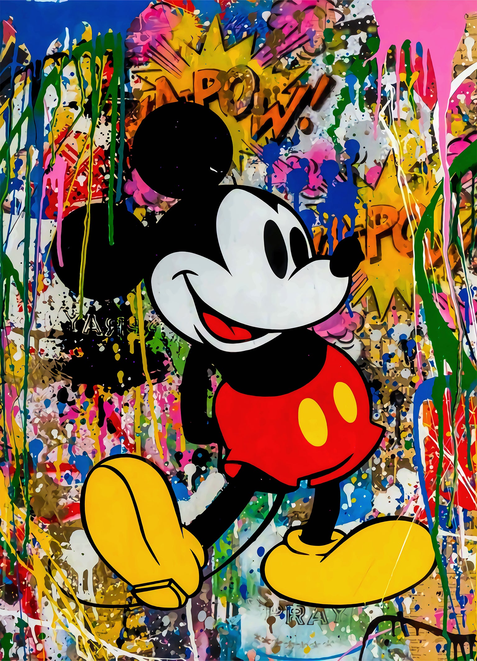 Plakat - Mickey Mouse graffiti kunst - admen.dk