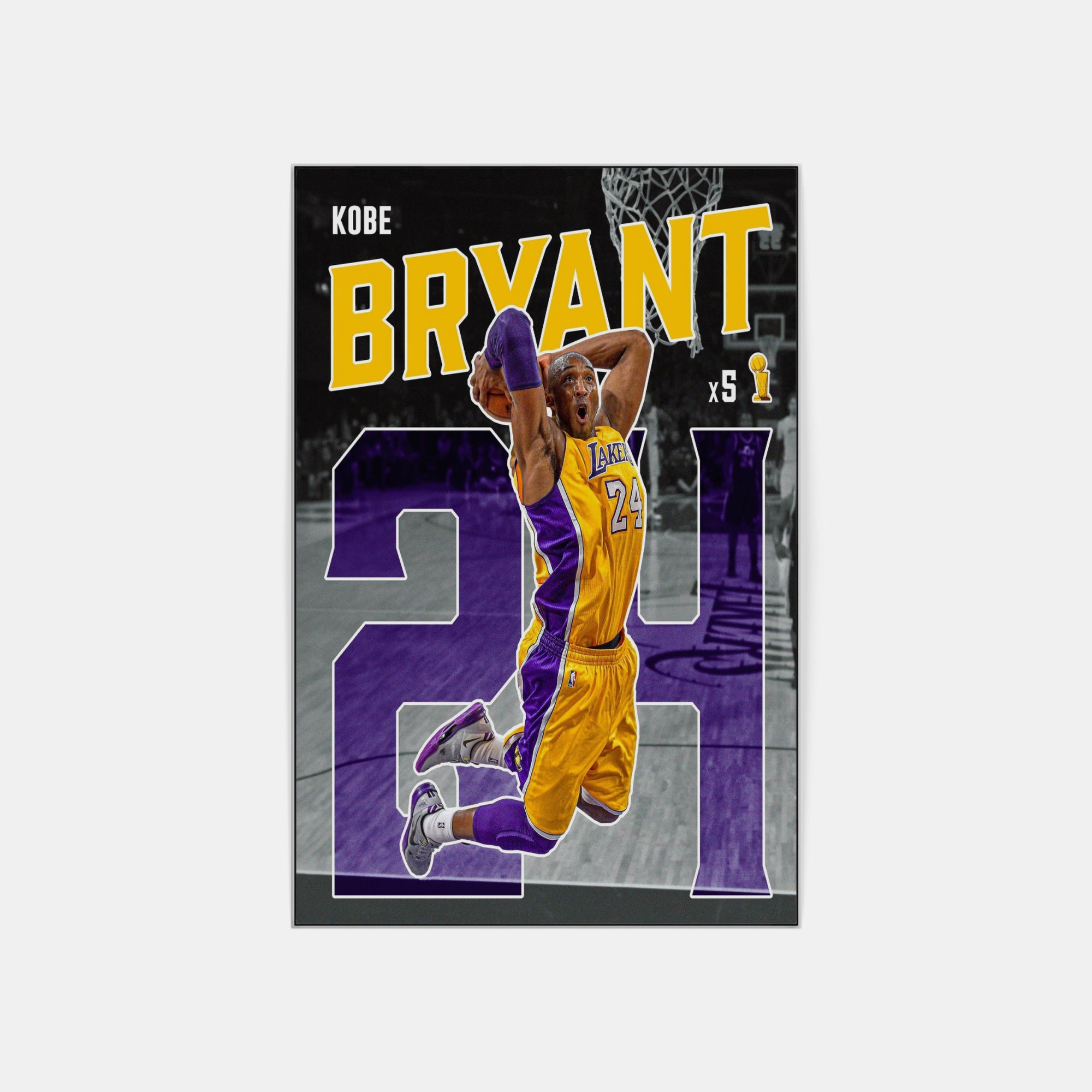 Plakat - Kobe Bryant i en flyvende fart - admen.dk