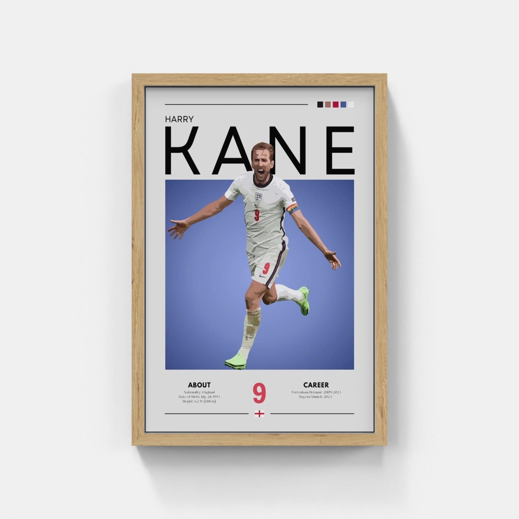 Plakat - Harry Kane grafisk look - admen.dk