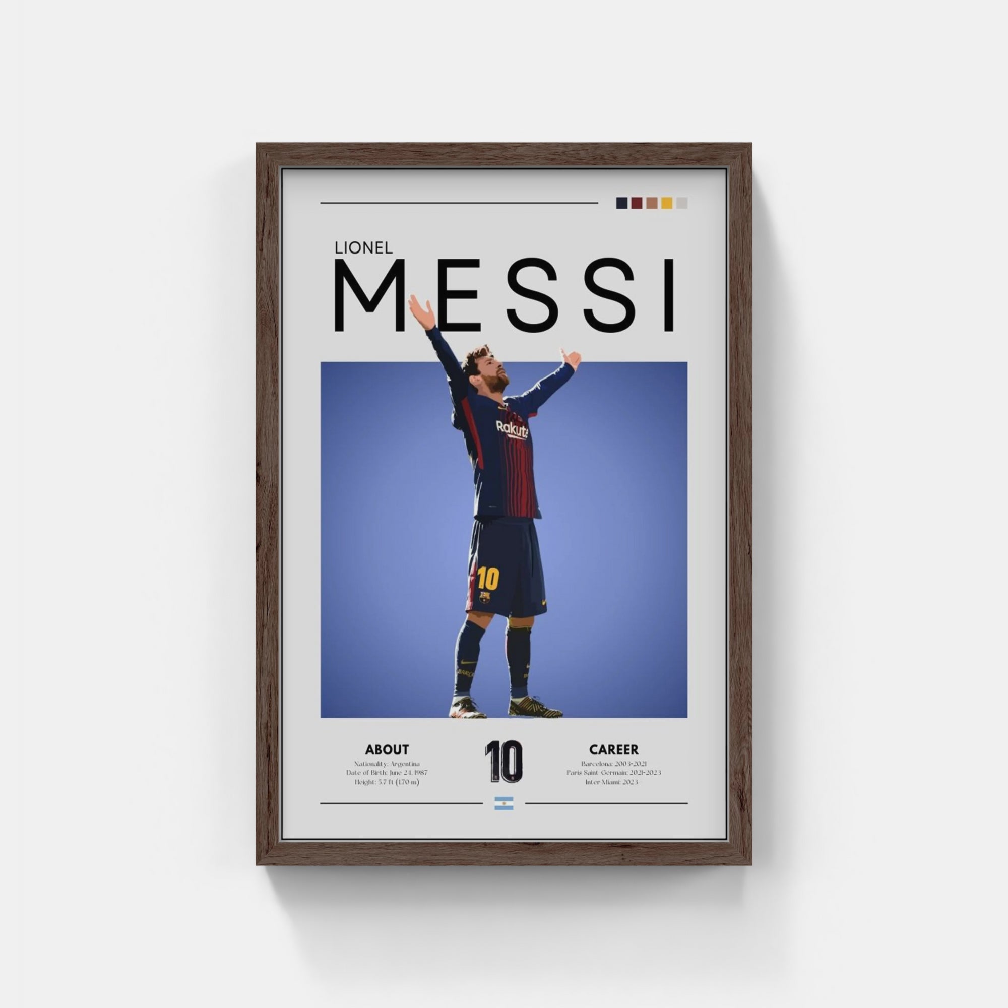 Plakat - Messi i Barcelona look - admen.dk