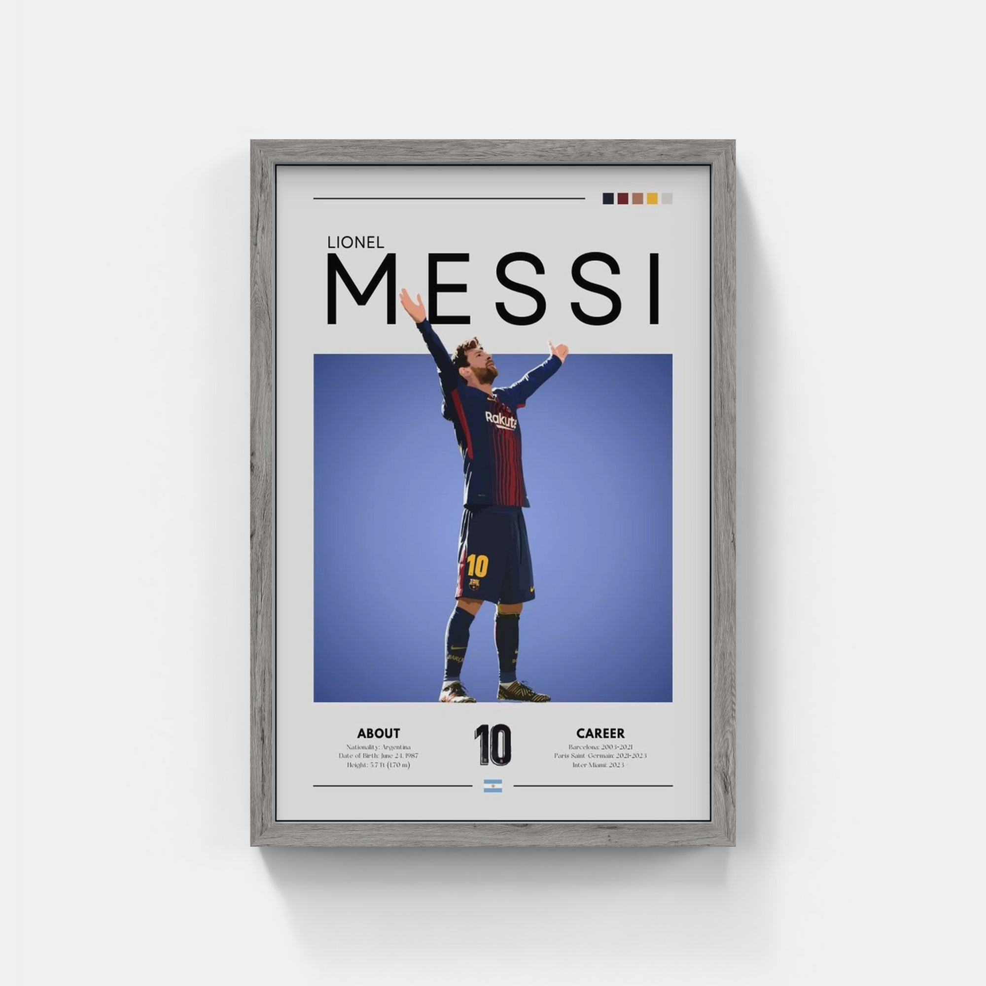 Plakat - Messi i Barcelona look - admen.dk