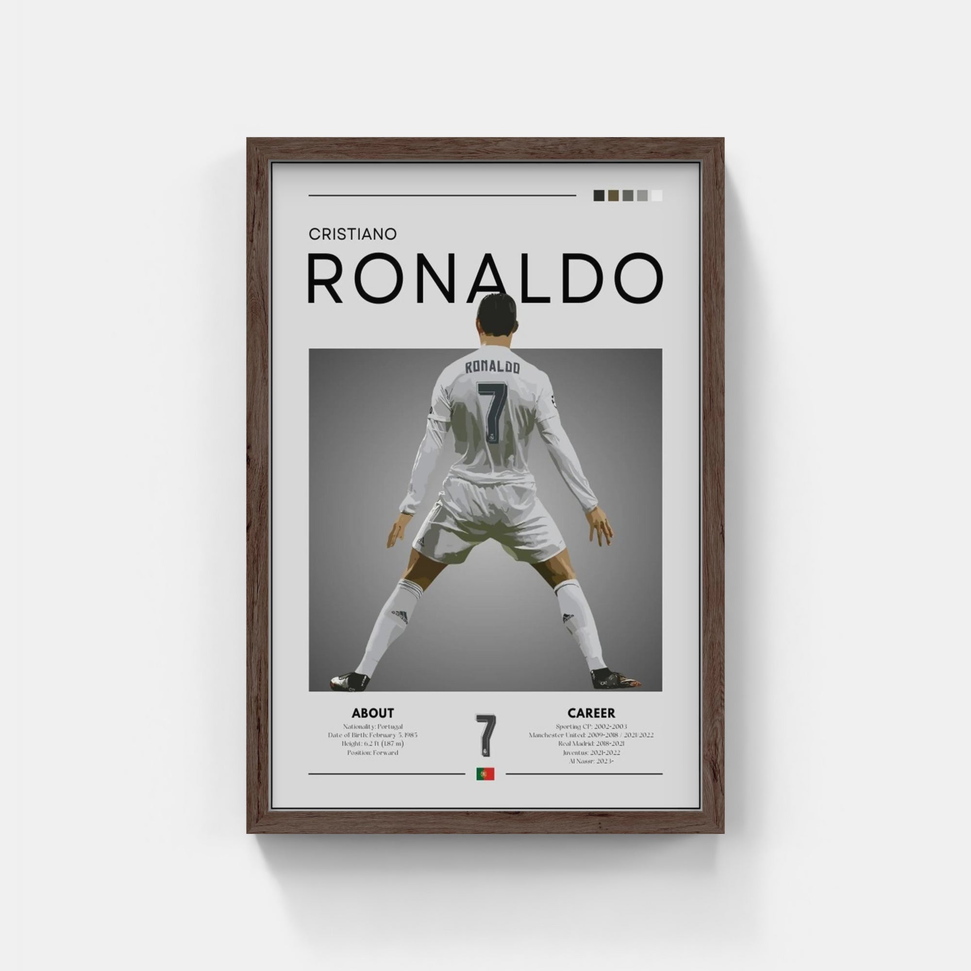 Plakat - Ronaldo Real Madrid look - admen.dk