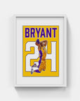 Plakat - Kobe Bryant 24 - admen.dk