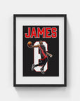 Plakat - Lebron James i hopla - admen.dk