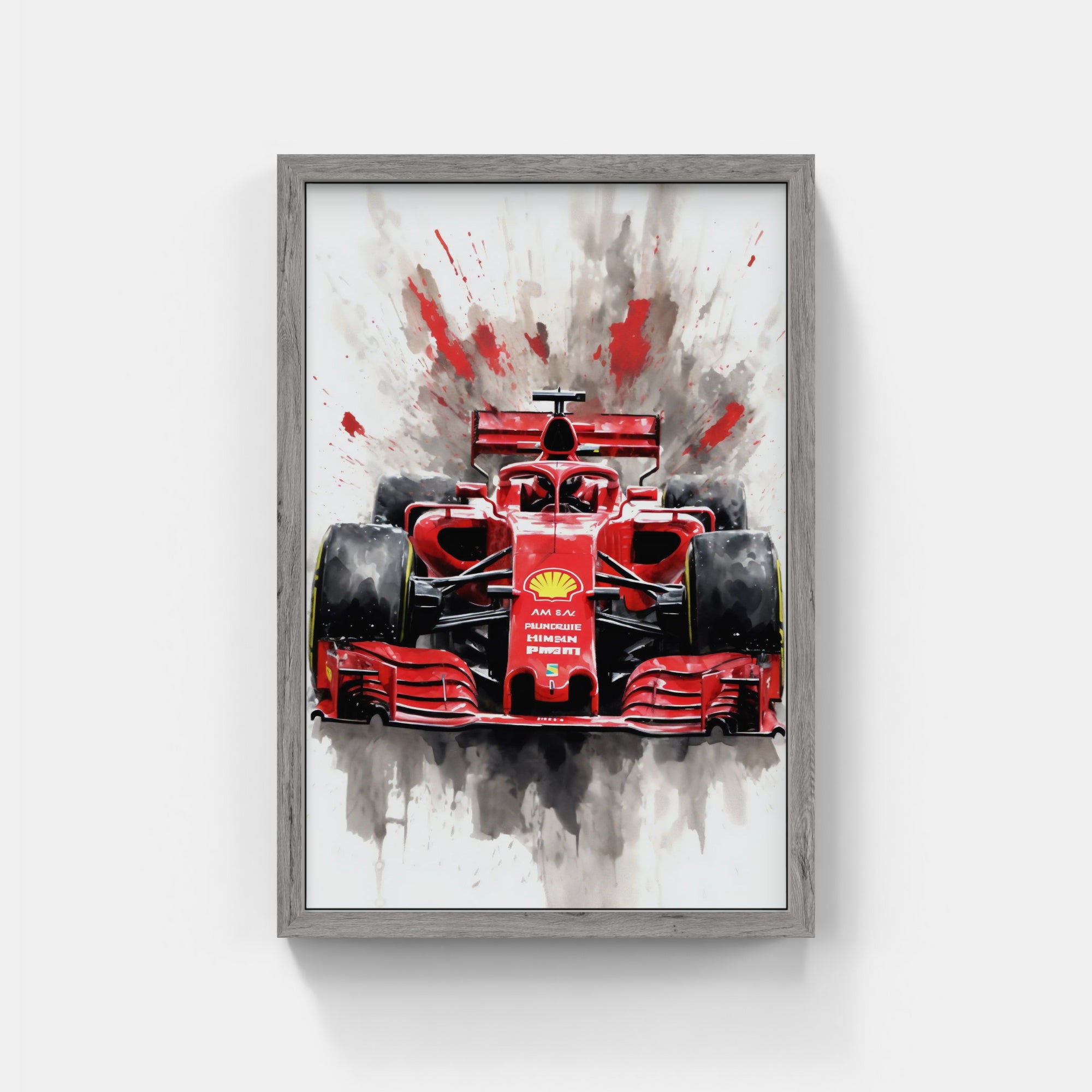 Plakat - Formel 1 Ferrari watercolor - admen.dk