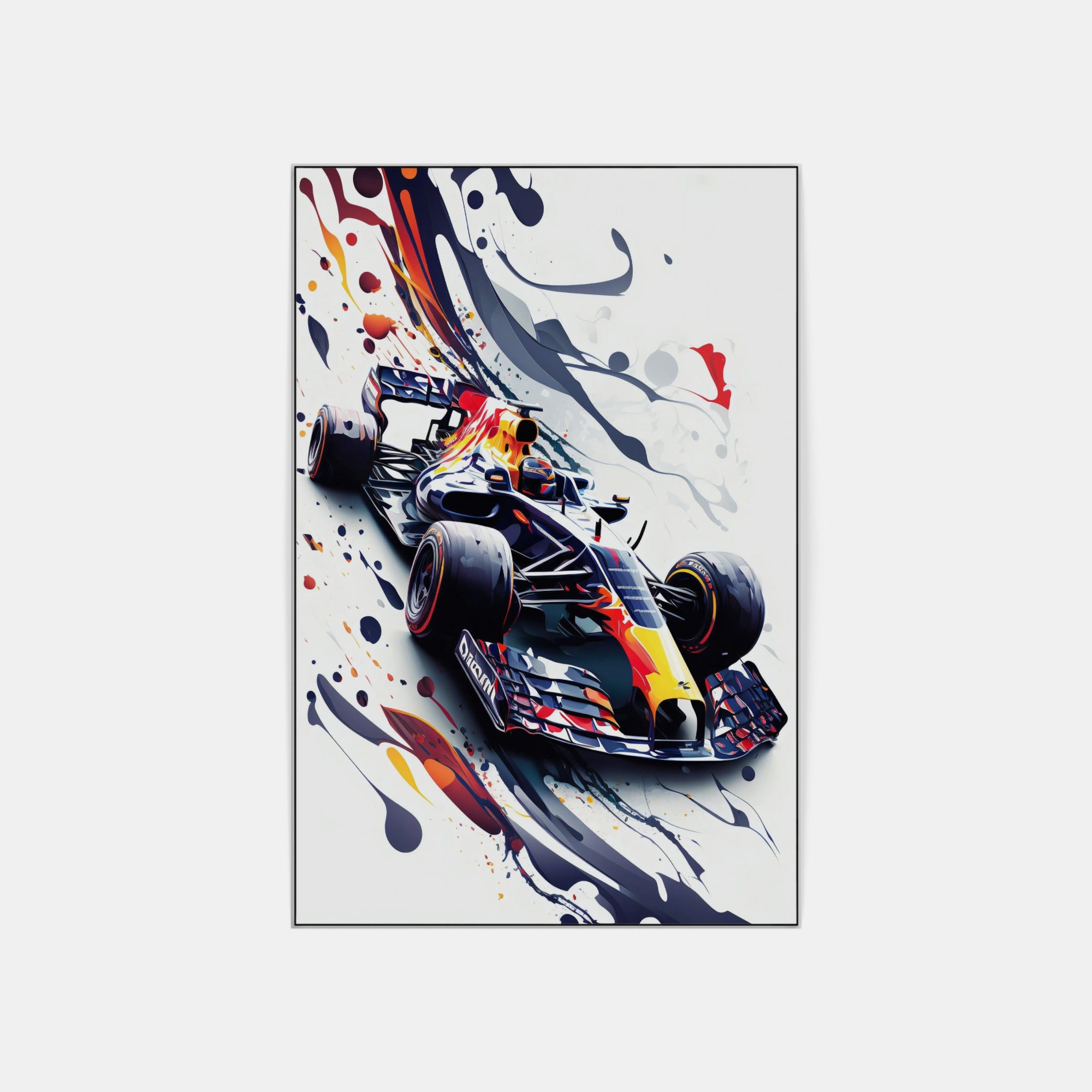 Plakat - Formel 1 Flammer watercolor - admen.dk