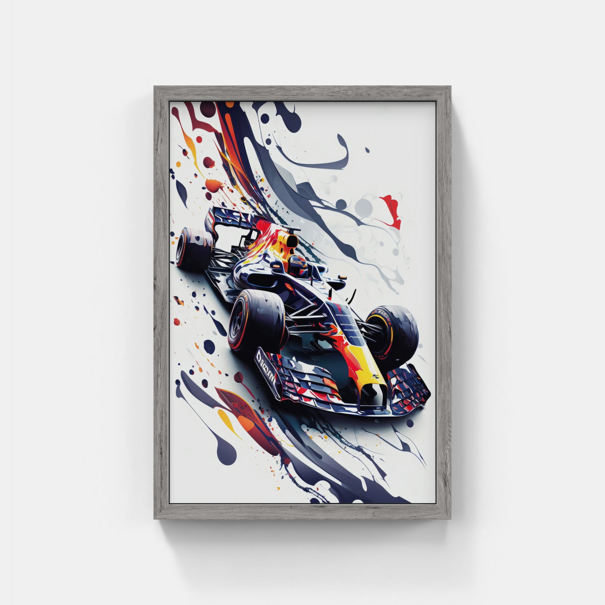 Plakat - Formel 1 Flammer watercolor - admen.dk