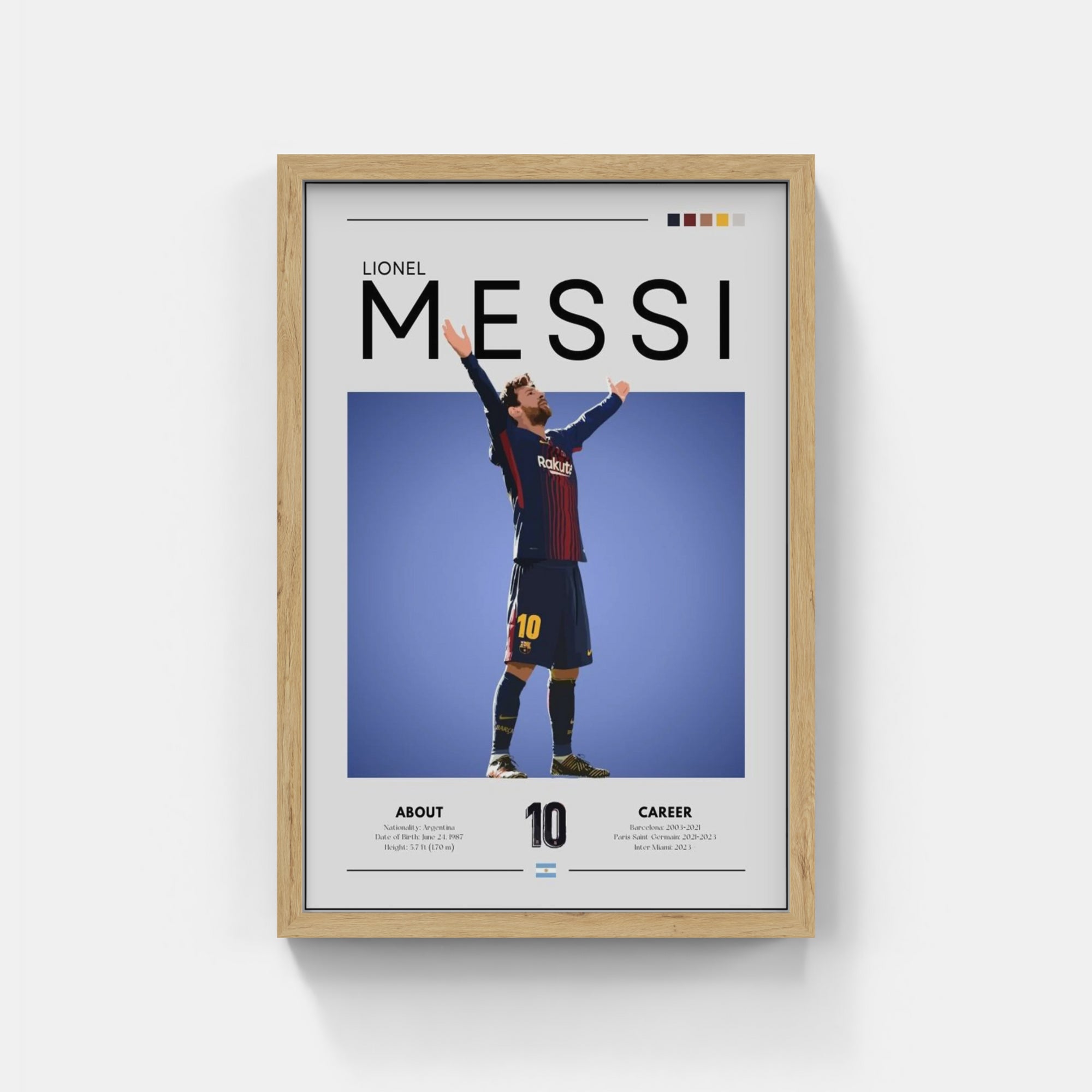 Plakat - Messi i Barcelona look - admen.dk