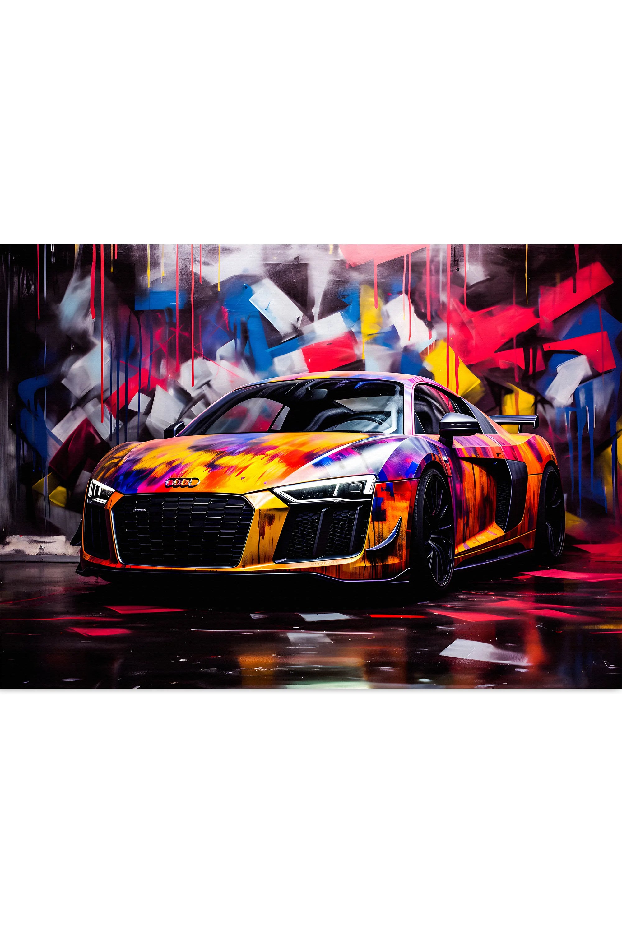 Plakat - Audi R8 streetkunst - admen.dk