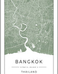 Plakat - Bangkok kort - admen.dk