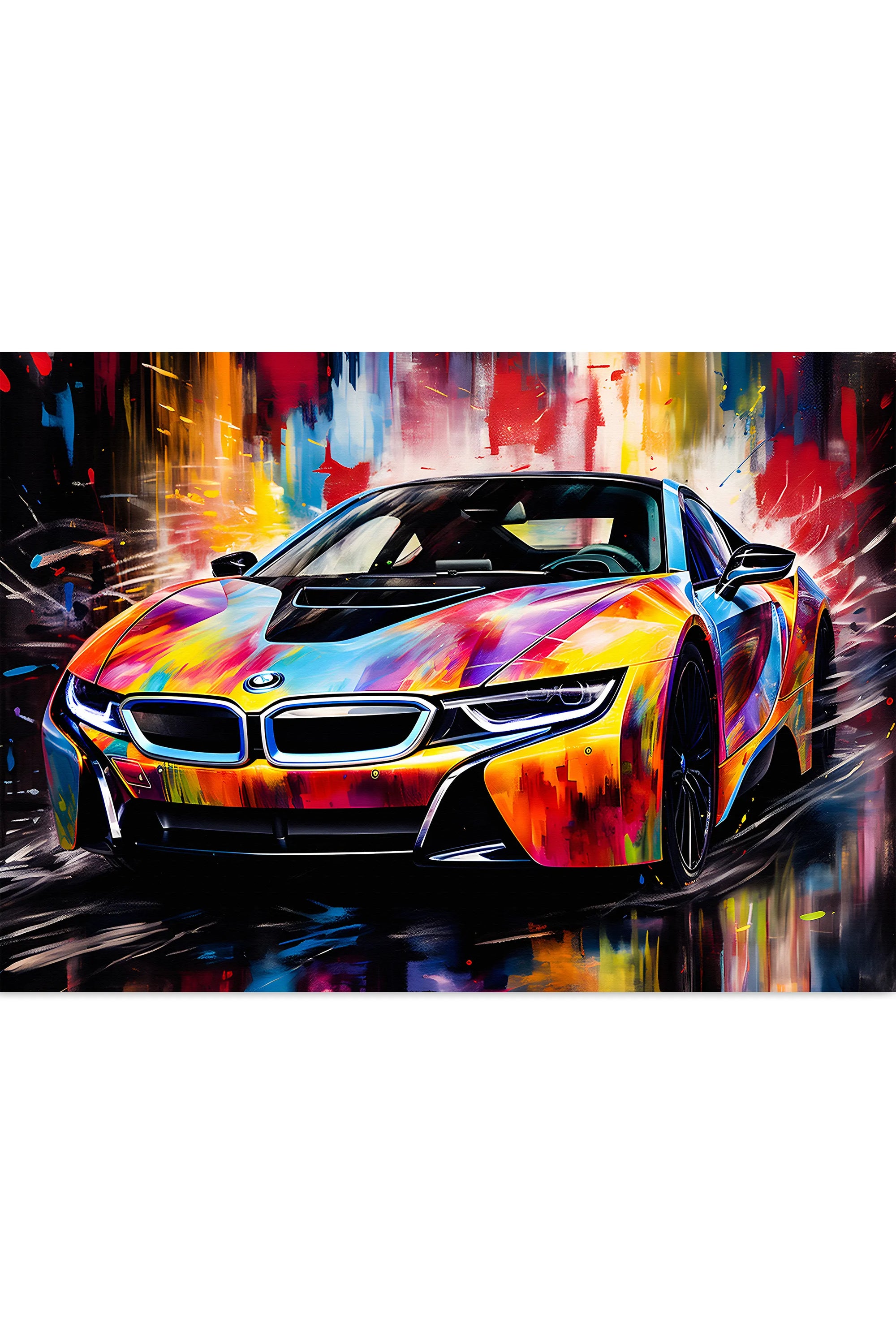 Plakat - BMW I8 streetkunst - admen.dk