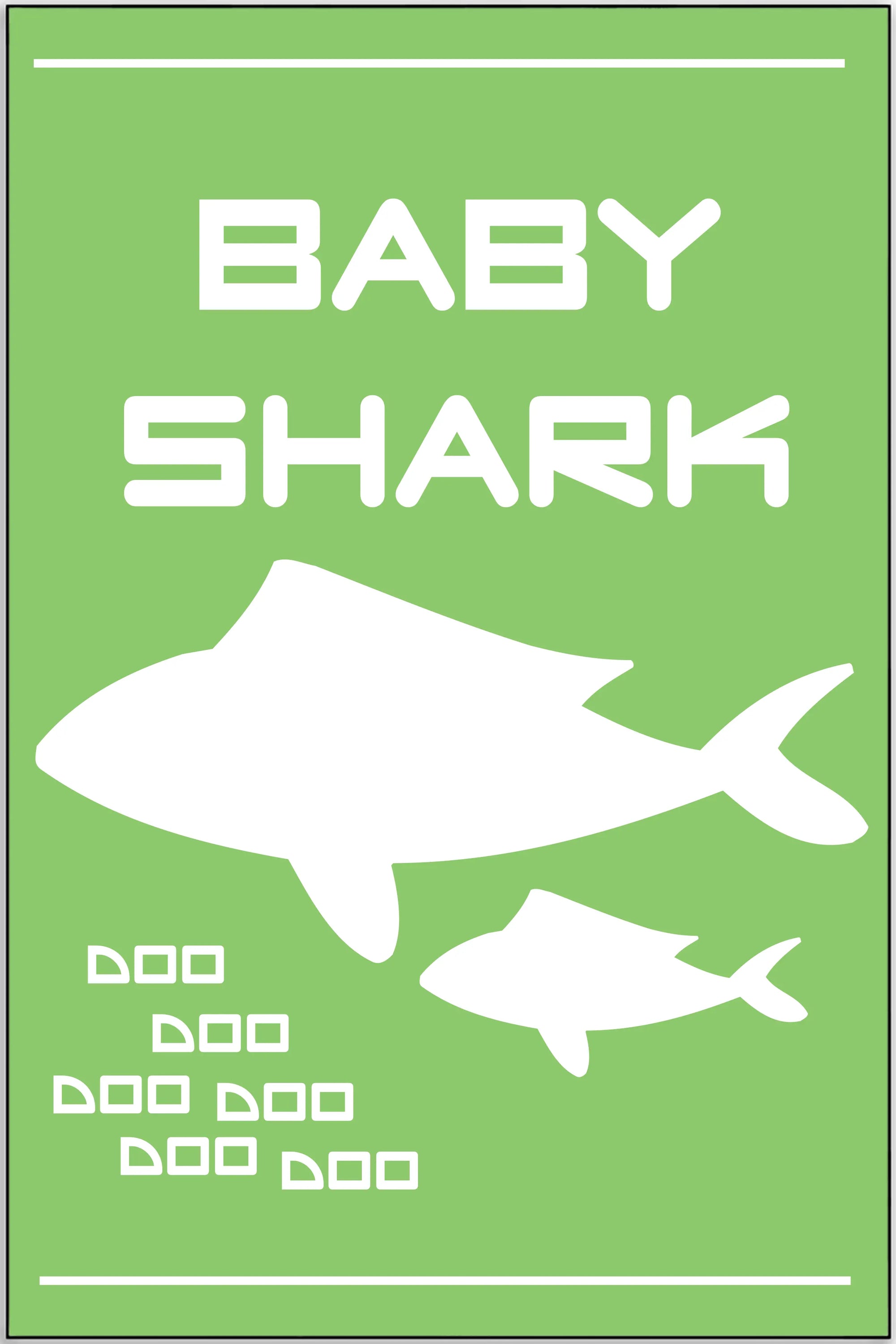 Plakat - Baby shark kunst - admen.dk