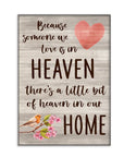 Plakat - Because someone we love is in heaven citat - admen.dk