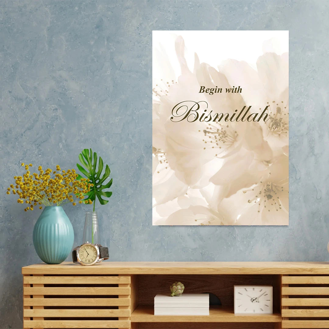 Plakat - Begin with Bismillah - admen.dk