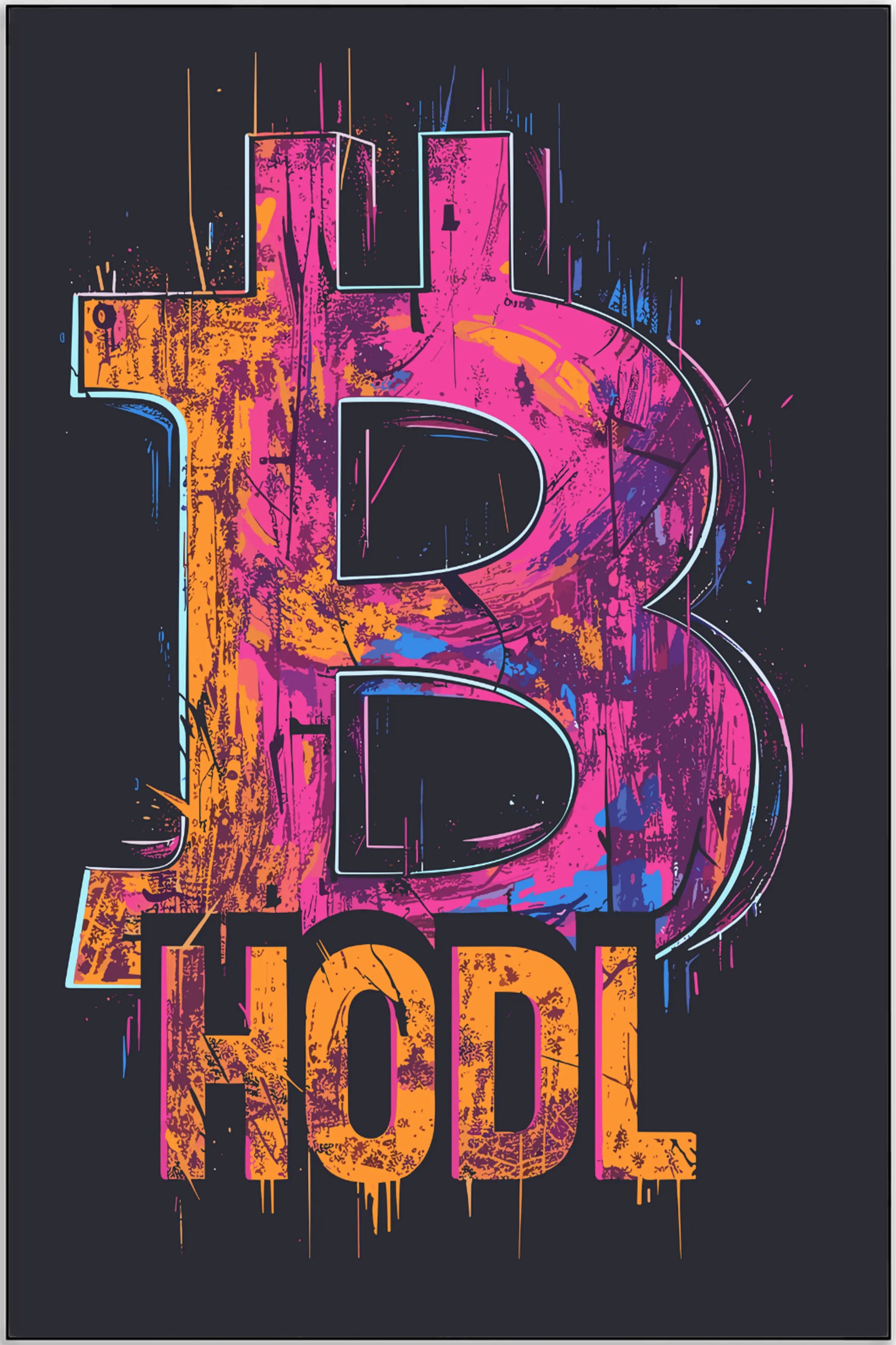 Plakat - Bitcoin grafisk kunst - admen.dk