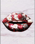 Plakat - Blomstret lips kunst - admen.dk