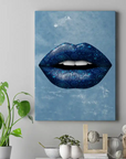 Plakat - Blue lips kunst - admen.dk