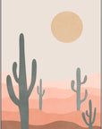 Plakat - Boho abstract, Cactus kunst - admen.dk