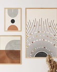 Plakat - Boho sun lines kunst - admen.dk