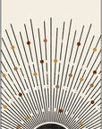 Plakat - Boho sun lines kunst - admen.dk