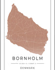 Plakat - Bornholm kort - admen.dk