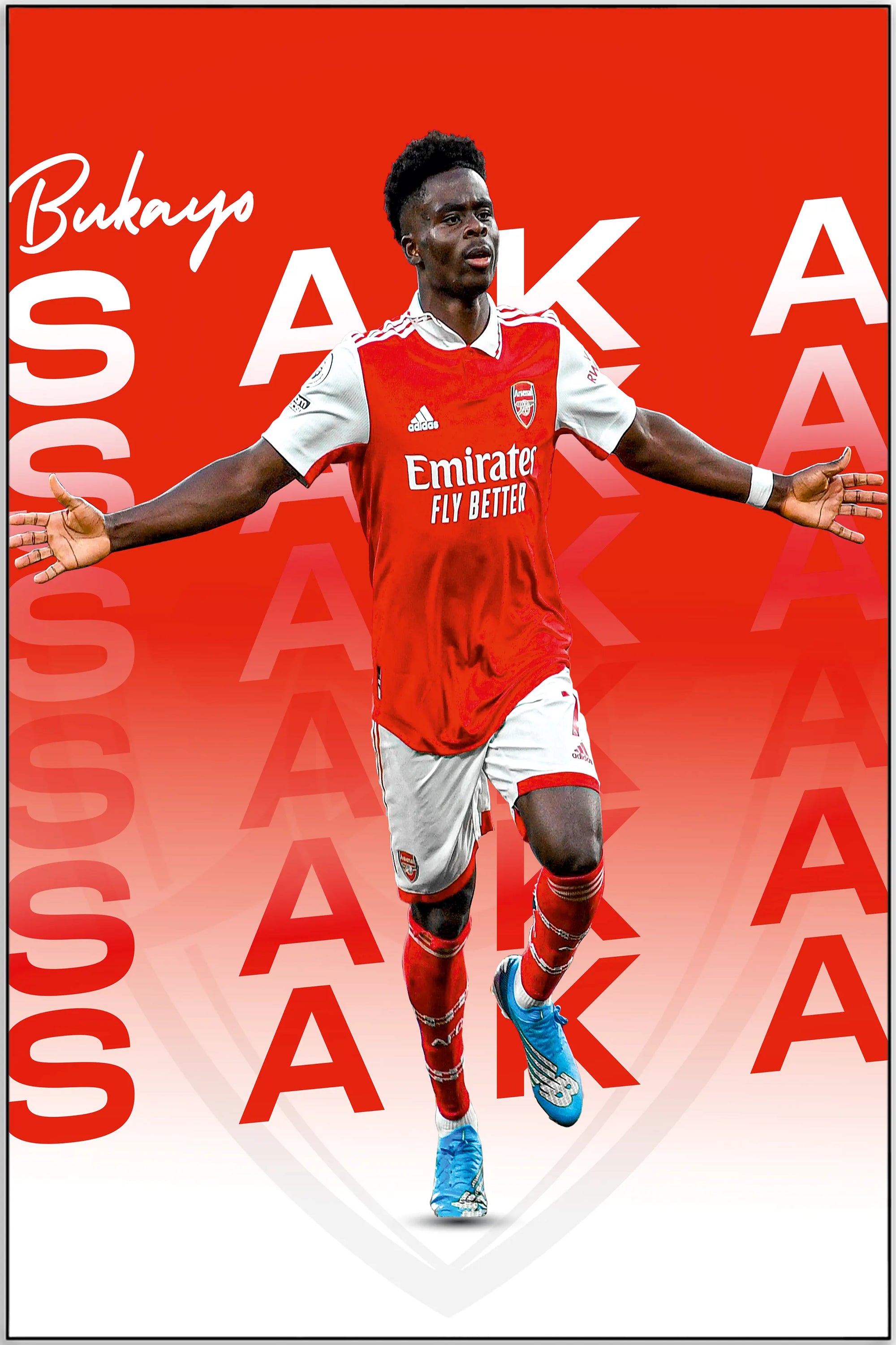 Plakat - Bukayo Saka style - admen.dk