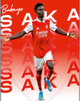 Plakat - Bukayo Saka style - admen.dk