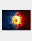 Plakat - Burning ethereum kunst - admen.dk