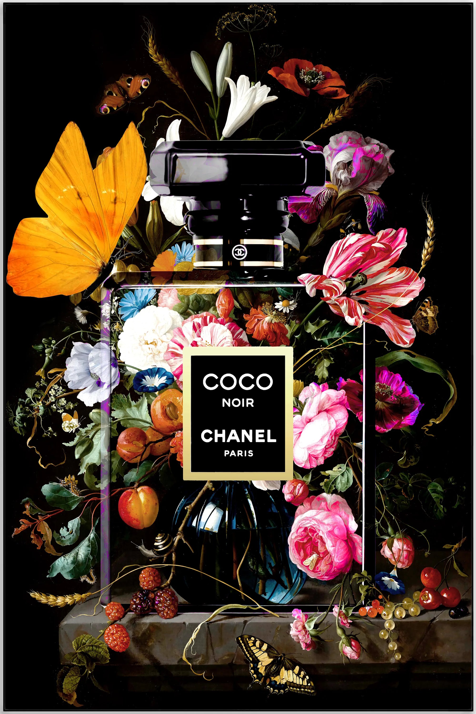 Plakat - Chanel Coco Noir, flower kunst - admen.dk