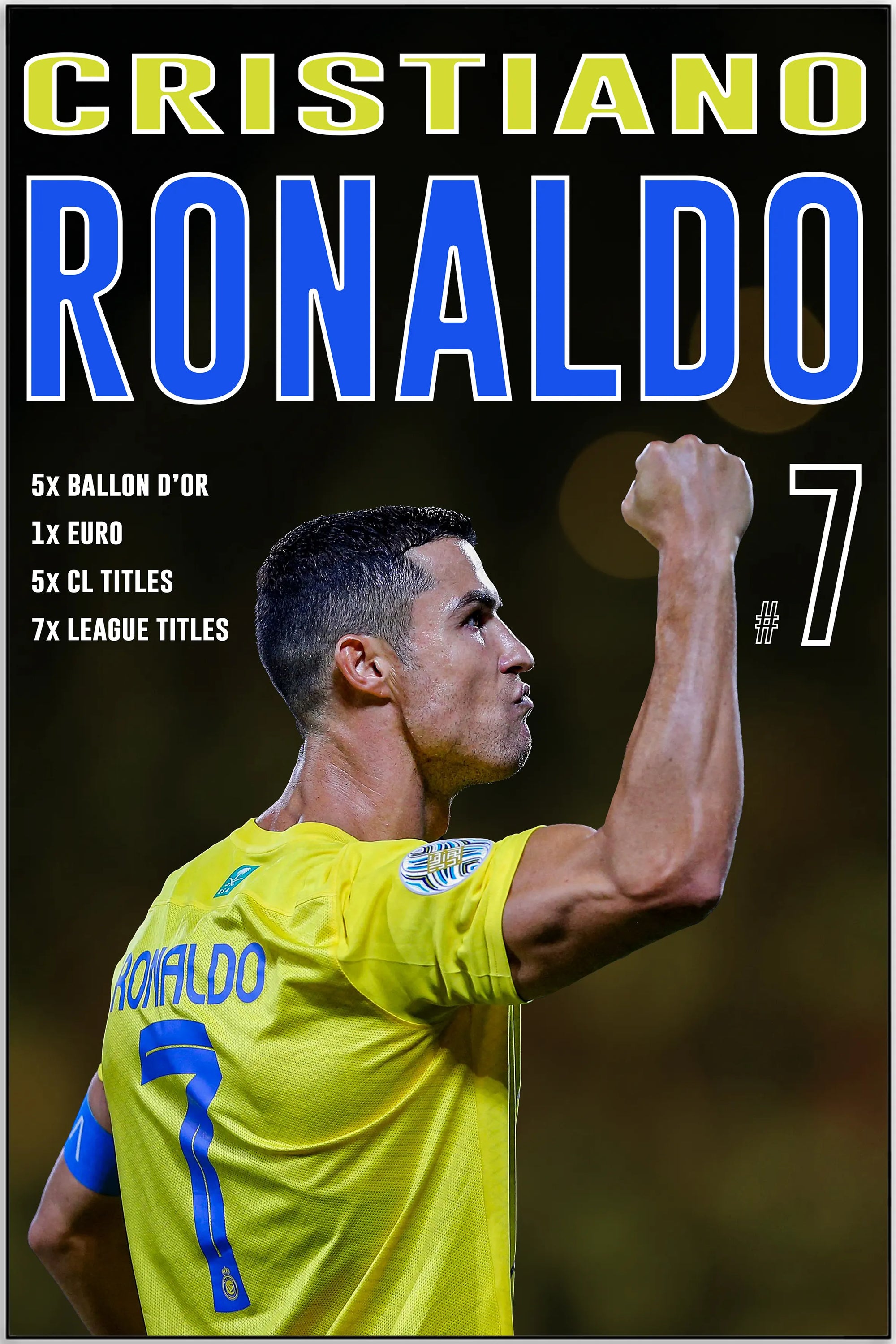 Plakat - Cristiano Ronaldo i kampgejst - admen.dk