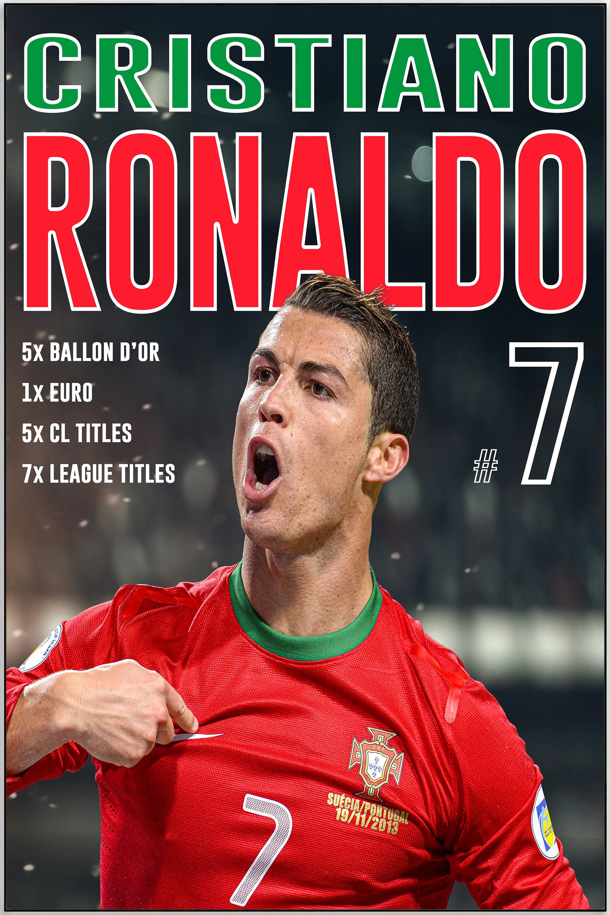 Plakat - Cristiano Ronaldo style - admen.dk