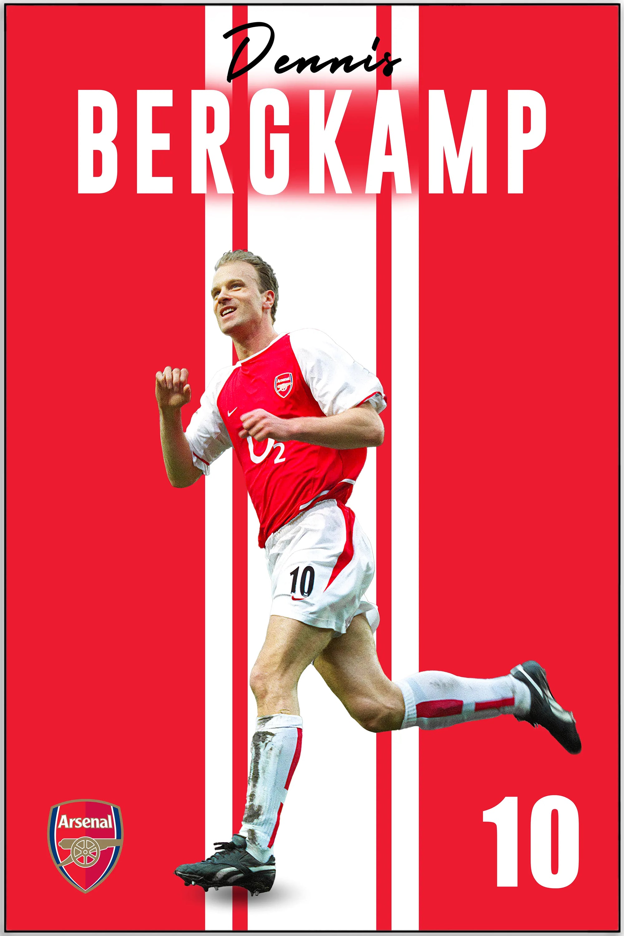 Plakat - Dennis Bergkamp i jubel - admen.dk