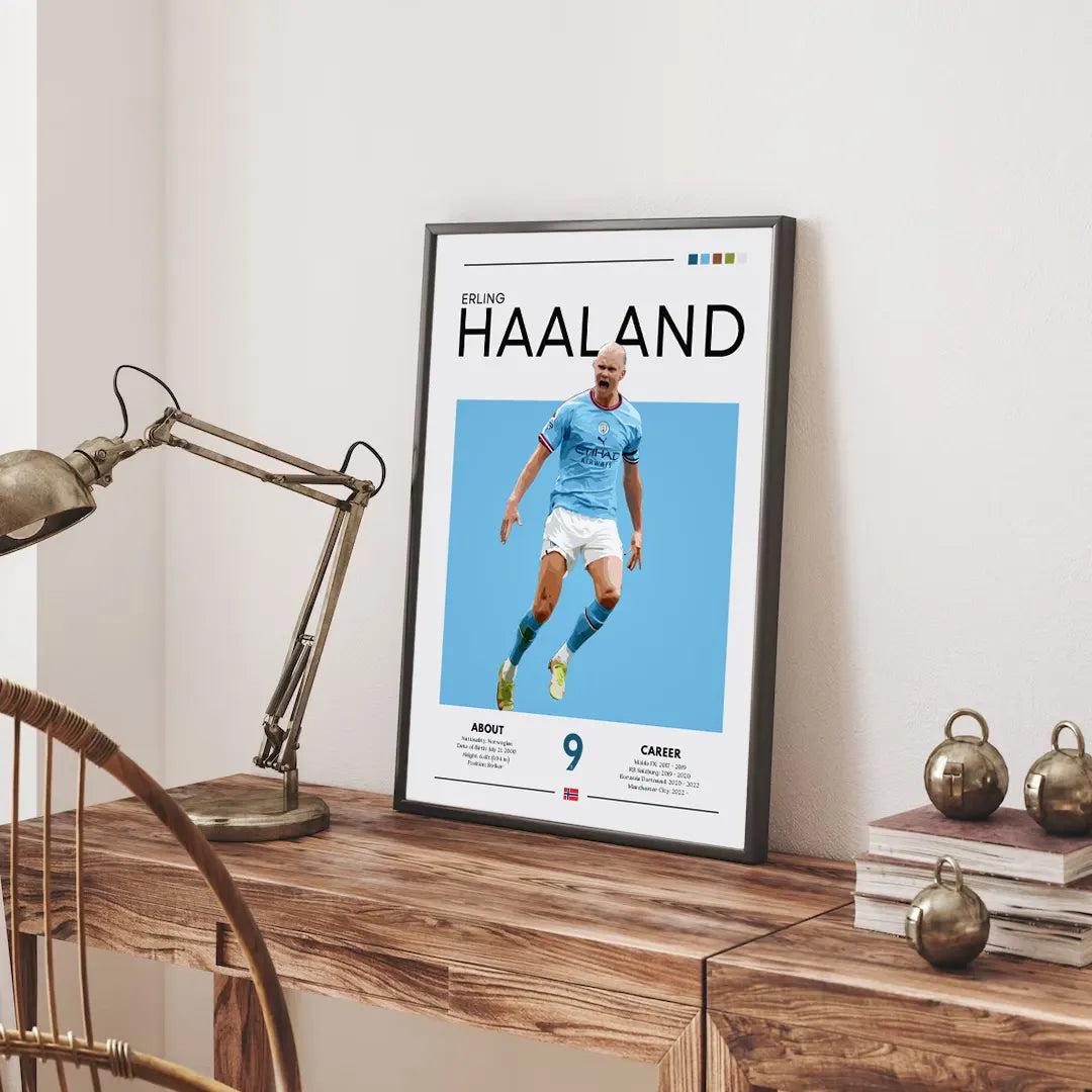 Plakat - Erling Haaland grafisk look - admen.dk