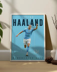 Plakat - Erling Haaland i farve