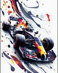 Plakat - Formel 1 Flammer watercolor - admen.dk