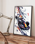 Plakat - Formel 1 Flammer watercolor - admen.dk