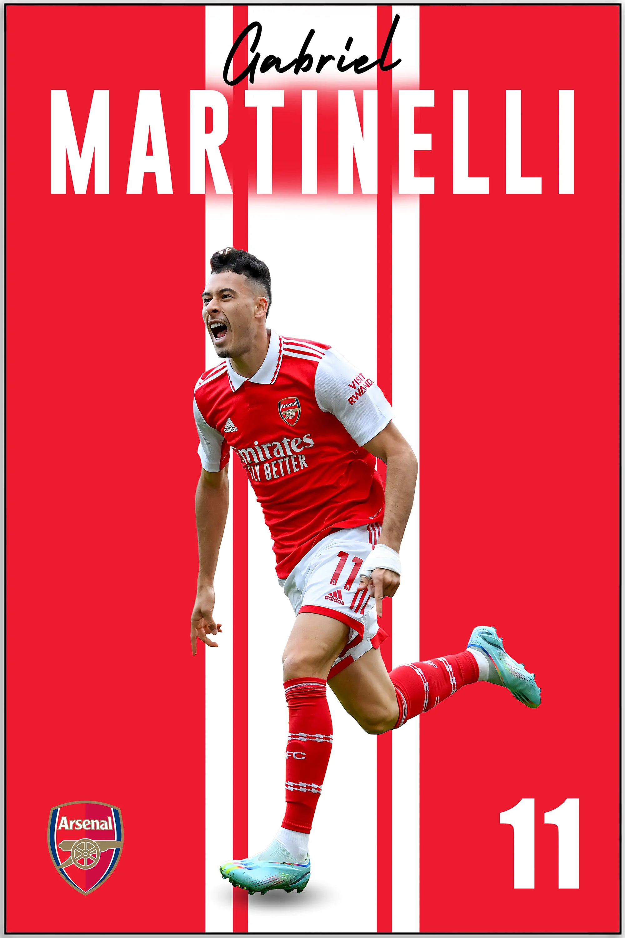 Plakat - Gabriel Martinelli i jubel - admen.dk