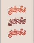 Plakat - Girls girls girls kunst - admen.dk