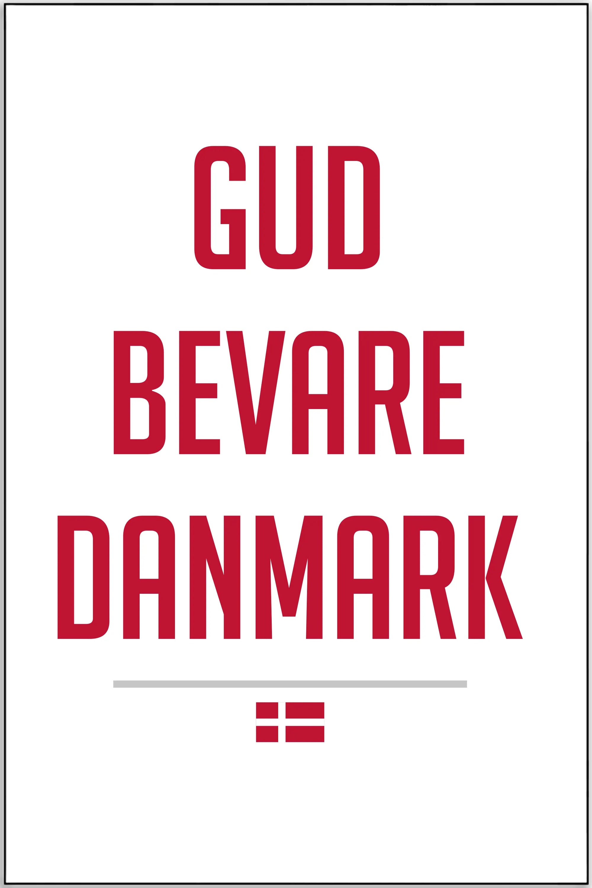 Plakat - Gud bevare Danmark citat - admen.dk