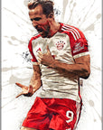 Plakat - Harry Kane Bayern kunst - admen.dk