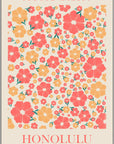 Plakat - Honolulu beige - Flower Market - admen.dk