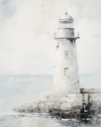 Poster - White lighthouse art