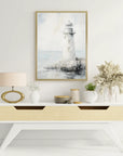 Poster - White lighthouse art