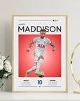 Plakat - James Maddison grafisk look