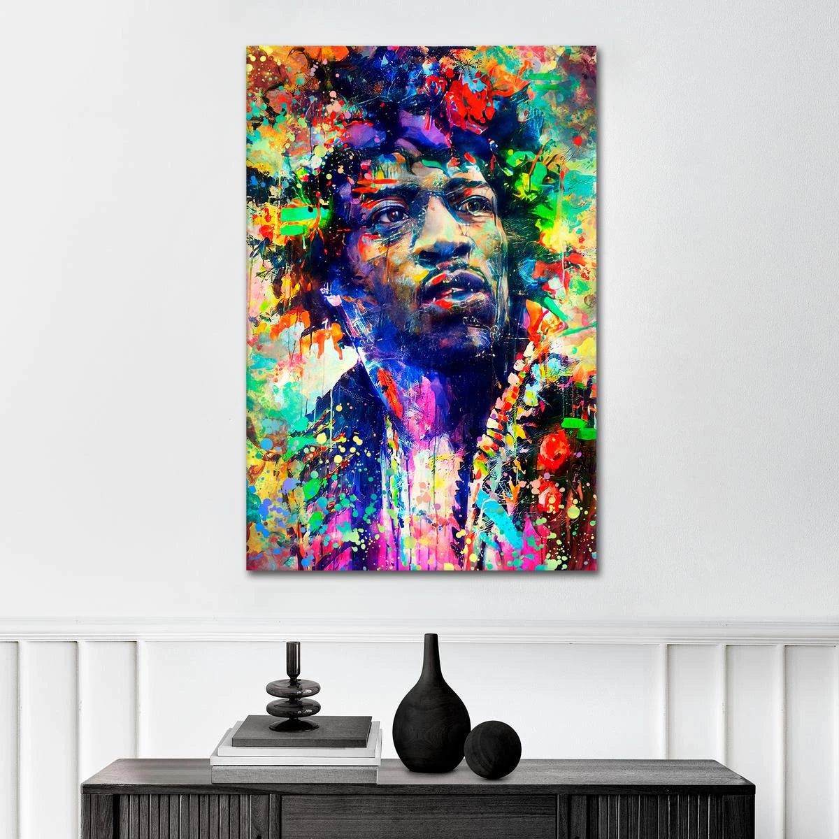 Plakat - Jimi Hendrix streetart - admen.dk